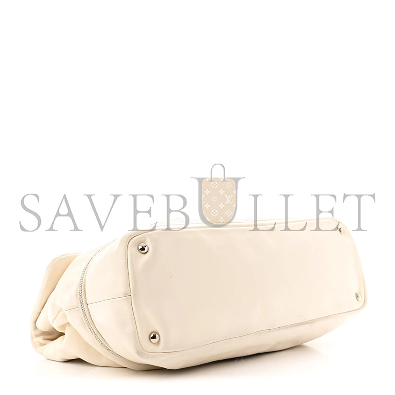 CHANEL MASTER CALFSKIN LARGE EXPANDABLE PARIS LONDON FLAP BAG WHITE (36*25*11cm)